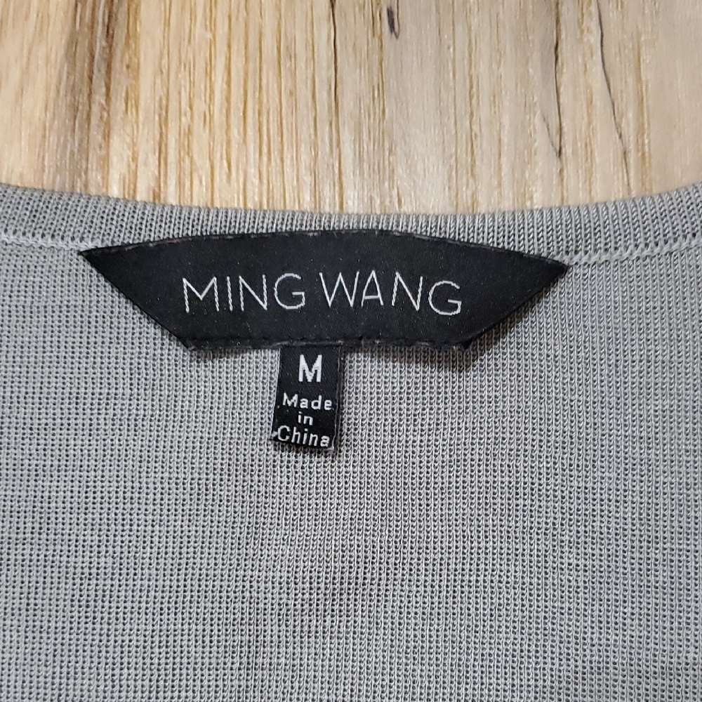 Ming Wang Black Lace Jacket with Gray Sleeveless Top - Picture 10 of 13